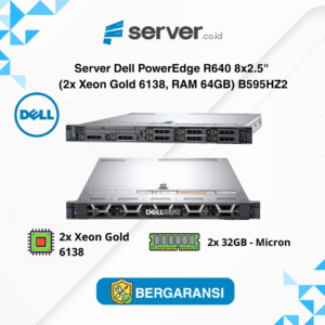 Server Dell PowerEdge R640 8x2.5" (2x Xeon Gold 6138, RAM 64GB) B595HZ2