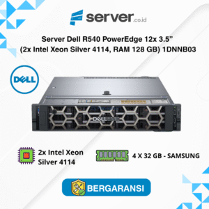 Server Dell R540 PowerEdge 12x 3.5” (2x Intel Xeon Silver 4114, RAM 128 GB) 1DNNB03