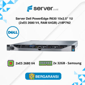 Server Dell PowerEdge R630 10x2.5" 1U (2xE5 2680 V4, RAM 64GB) J18P7N2