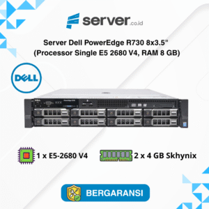 Server Dell PowerEdge R730 8x3.5" (Processor Single E5 2680 V4, RAM 8 GB)
