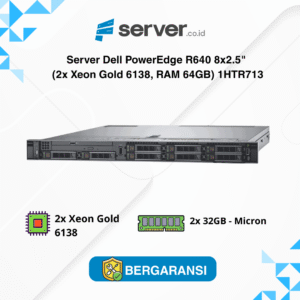Server Dell PowerEdge R640 8x2.5" (2x Xeon Gold 6138, RAM 64GB) 1HTR713