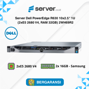 Server Dell PowerEdge R630 10x2.5" 1U (2xE5 2680 V4, RAM 32GB) 2WH69R2