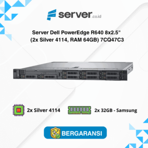 Server Dell PowerEdge R640 8x2.5" (2x Silver 4114, RAM 64GB) 7CQ47C3