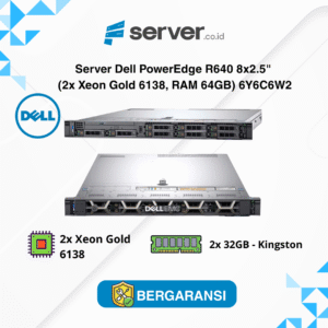 Server Dell PowerEdge R640 8x2.5" (2x Xeon Gold 6138, RAM 64GB) 6Y6C6W2