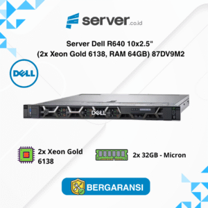 Server Dell R640 10x2.5" (2x Xeon Gold 6138, RAM 64GB) 87DV9M2