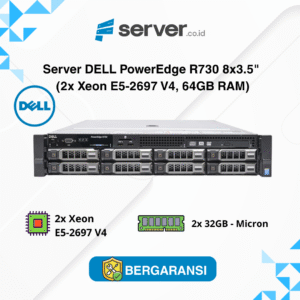 Server DELL PowerEdge R730 8x3.5" (2x Xeon E5-2697 v4, 64GB RAM)